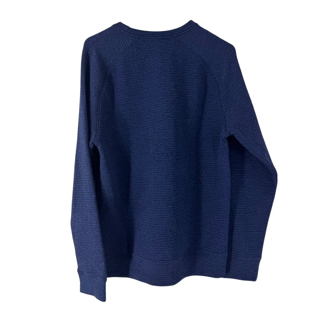 VRST Mens Recharge Lunar Crew Neck Sweatshirt Dark Navy MAX233106 Textured Small